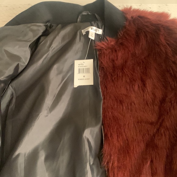 NWT So What Faux Fur Bomber Jacket - Picture 3 of 3